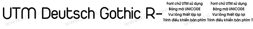UTM Deutsch Gothic R字体转换